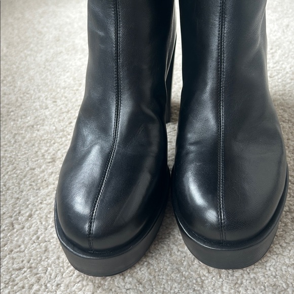 3.1 Phillip Lim Naomi black leather platform slouchy boots - Picture 6 of 10